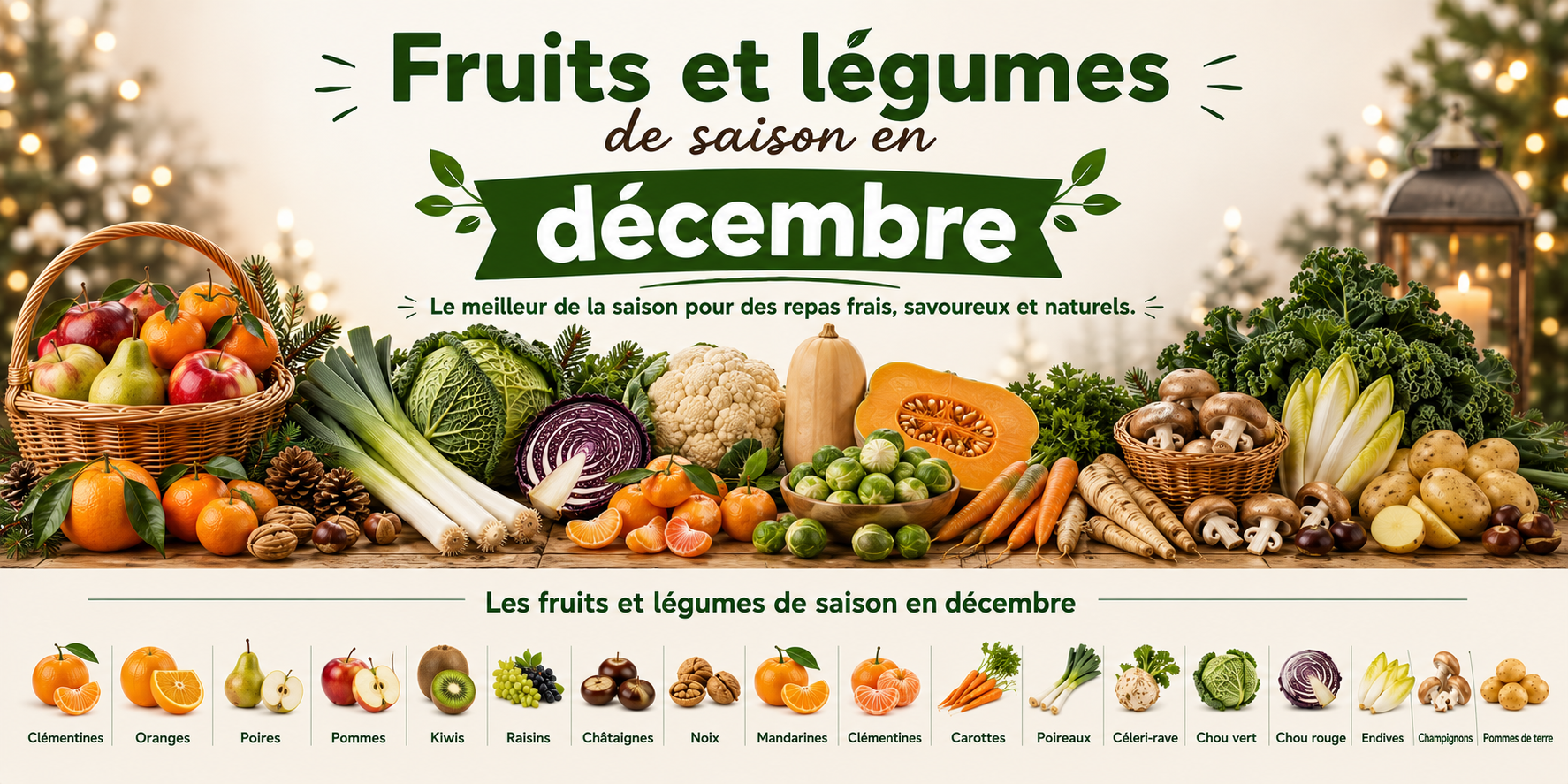 Fruits et légumes de saison en décembre